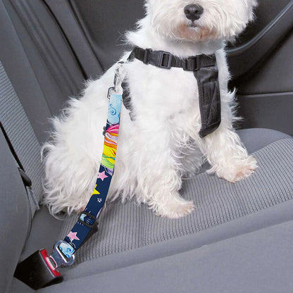 Unicorn Night Festival Pattern Print Dog Seat Belt