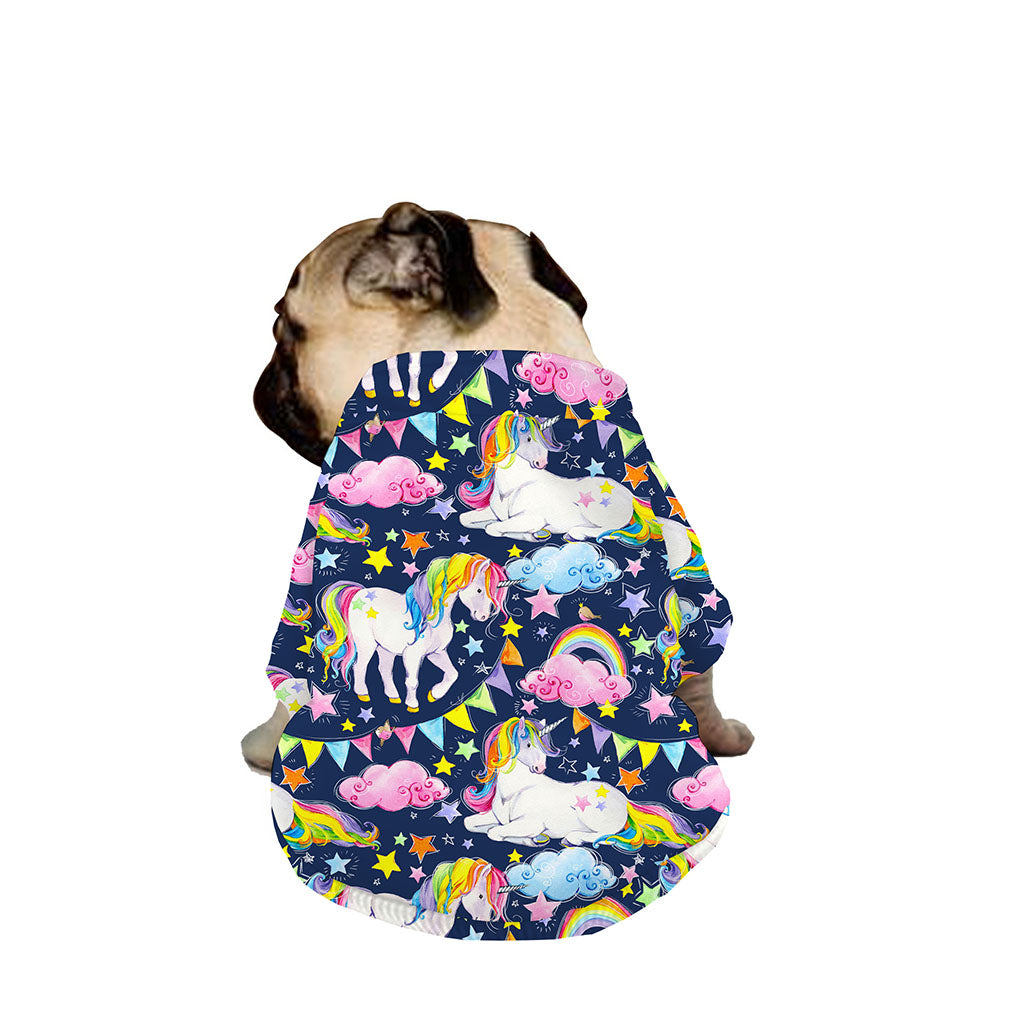 Unicorn Night Festival Pattern Print Dog Zip Up Jacket