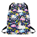 Unicorn Night Festival Pattern Print Drawstring Backpack