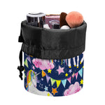 Unicorn Night Festival Pattern Print Drawstring Makeup Bag
