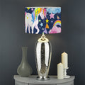 Unicorn Night Festival Pattern Print Drum Lamp Shade