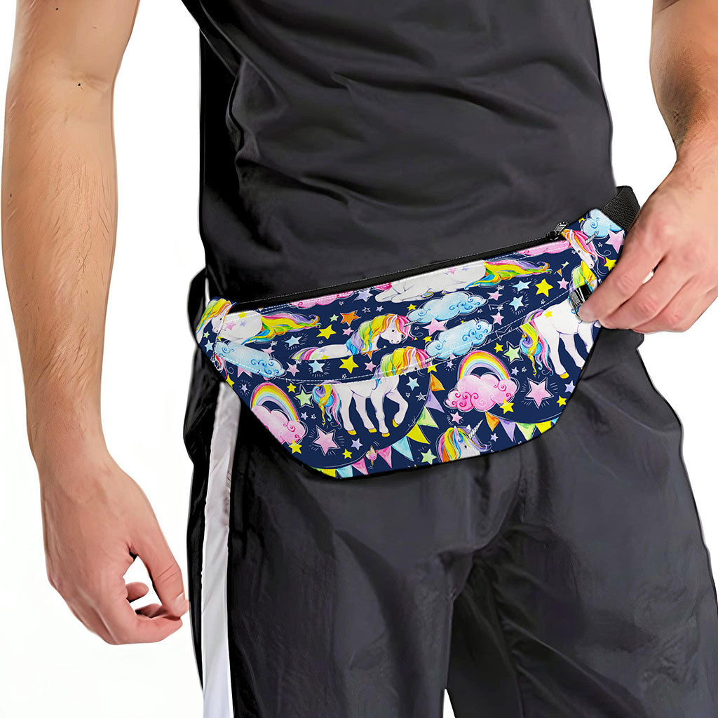 Unicorn Night Festival Pattern Print Fanny Pack