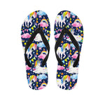 Unicorn Night Festival Pattern Print Flip Flops