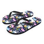 Unicorn Night Festival Pattern Print Flip Flops
