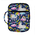 Unicorn Night Festival Pattern Print Front Pocket Bible Bag