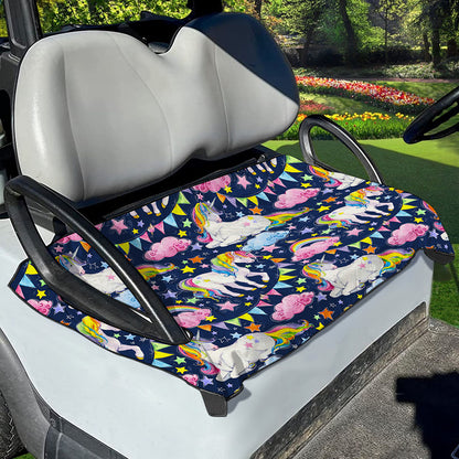 Unicorn Night Festival Pattern Print Golf Cart Seat Cover