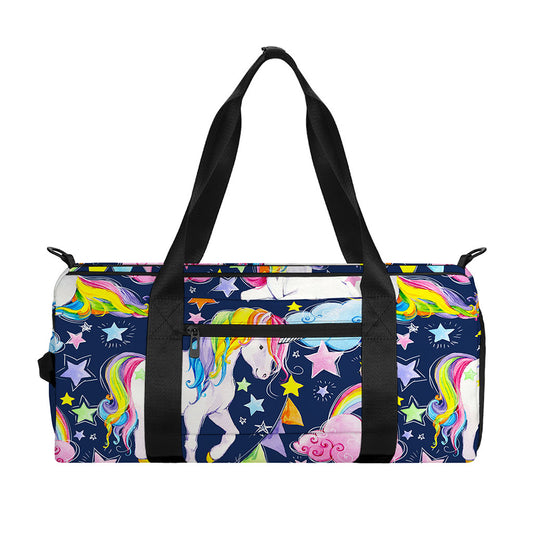 Unicorn Night Festival Pattern Print Gym Bag