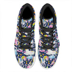Unicorn Night Festival Pattern Print High Top Leather Sneakers