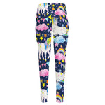 Unicorn Night Festival Pattern Print High-Waisted Pocket Leggings