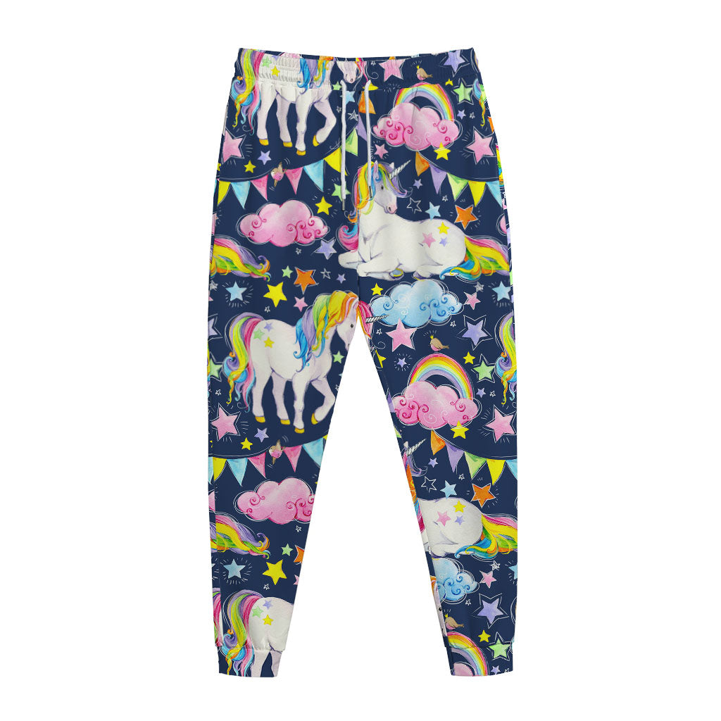 Unicorn Night Festival Pattern Print Jogger Pants