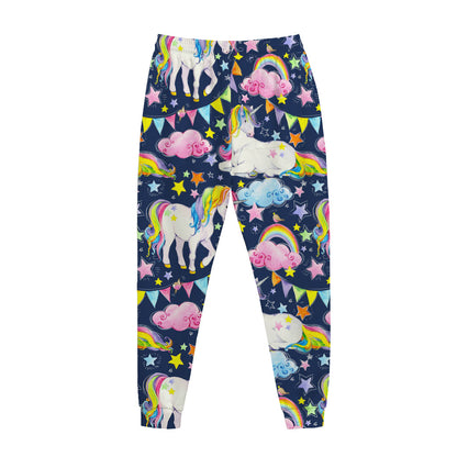 Unicorn Night Festival Pattern Print Jogger Pants