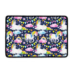 Unicorn Night Festival Pattern Print Kitchen Mat