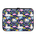 Unicorn Night Festival Pattern Print Laptop Sleeve