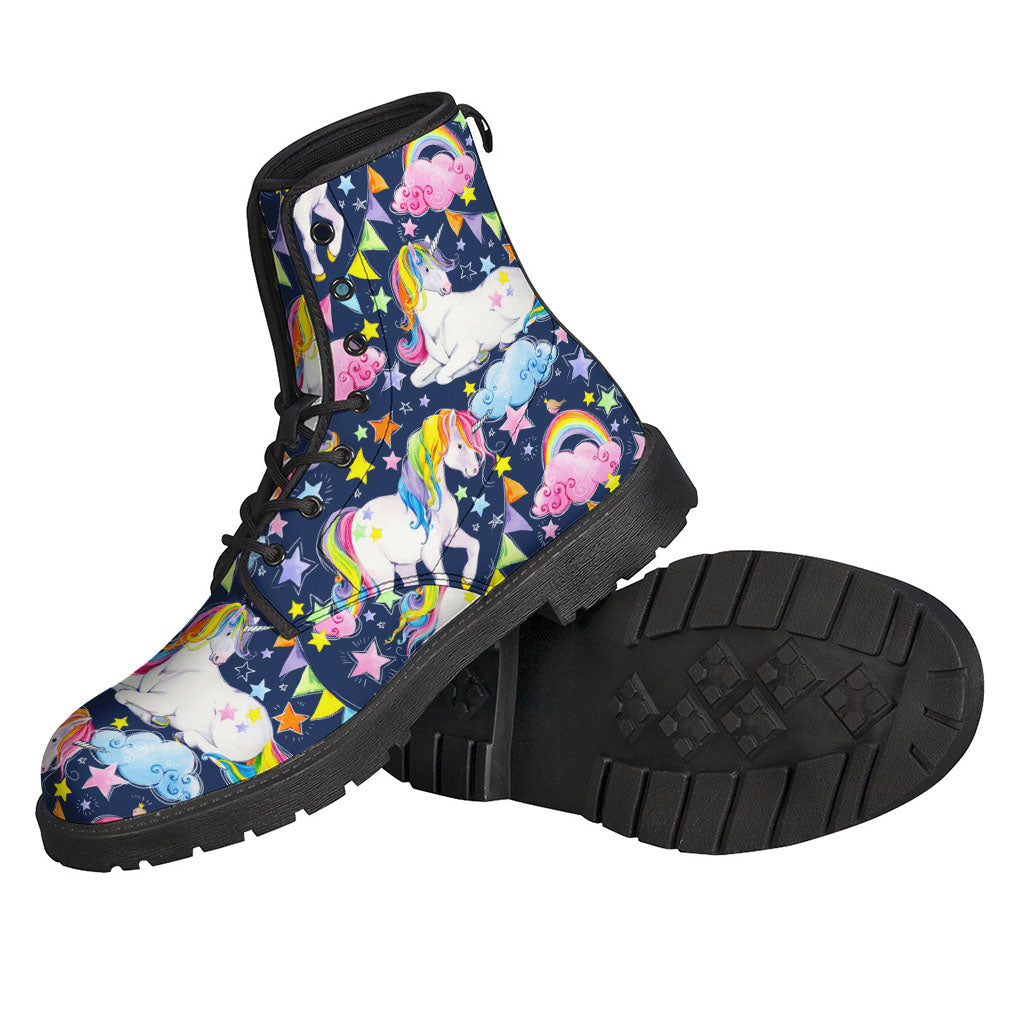 Unicorn Night Festival Pattern Print Backpack