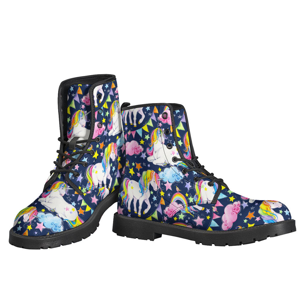 Unicorn Night Festival Pattern Print Backpack