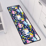 Unicorn Night Festival Pattern Print Long Kitchen Mat