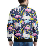 Unicorn Night Festival Pattern Print Men's Bomber Jacket