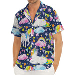 Unicorn Night Festival Pattern Print Men's Deep V-Neck Shirt