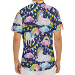 Unicorn Night Festival Pattern Print Men's Deep V-Neck Shirt