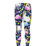 Unicorn Night Festival Pattern Print Men's leggings