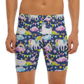 Unicorn Night Festival Pattern Print Men's Long Boxer Briefs