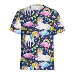 Unicorn Night Festival Pattern Print Men's Sports T-Shirt