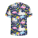 Unicorn Night Festival Pattern Print Men's Sports T-Shirt