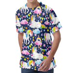 Unicorn Night Festival Pattern Print Men's Velvet T-Shirt