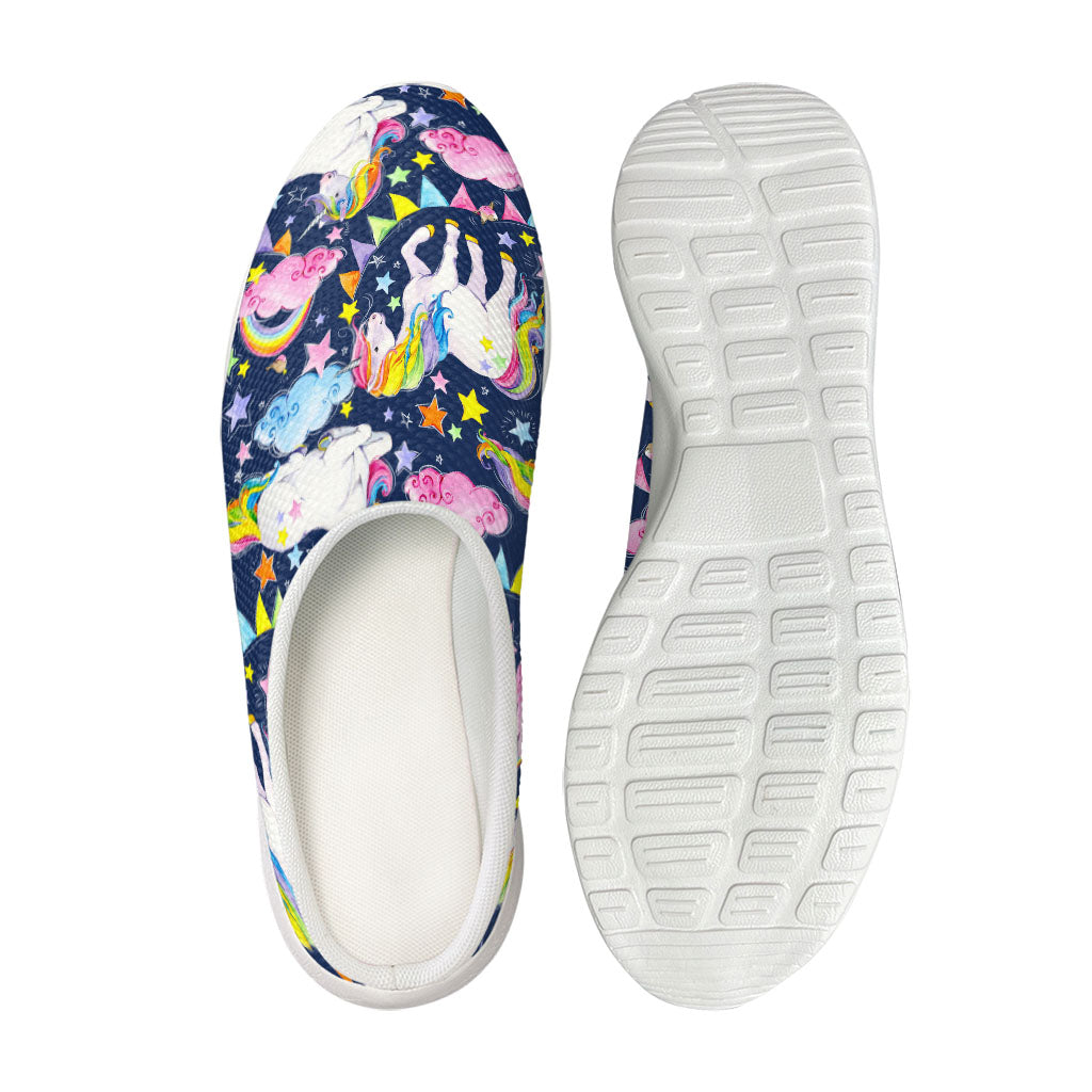 Unicorn Night Festival Pattern Print Mesh Casual Shoes