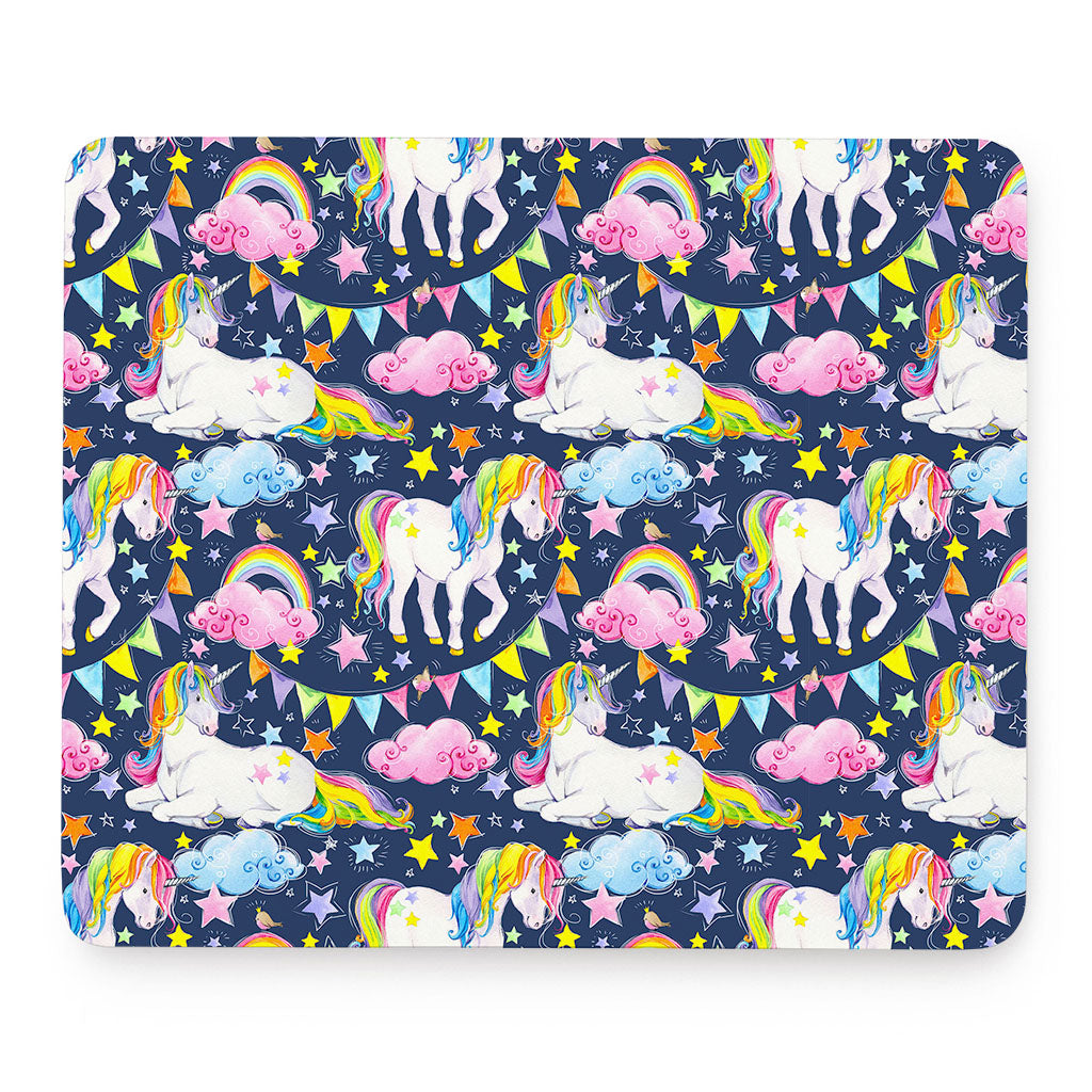 Unicorn Night Festival Pattern Print Mouse Pad