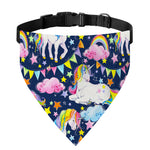 Unicorn Night Festival Pattern Print Over The Collar Dog Bandana