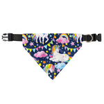 Unicorn Night Festival Pattern Print Over The Collar Dog Bandana