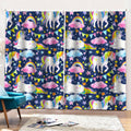 Unicorn Night Festival Pattern Print Pencil Pleat Curtains