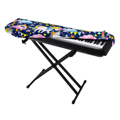Unicorn Night Festival Pattern Print Piano Keyboard Cover