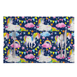 Unicorn Night Festival Pattern Print Placemat