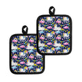 Unicorn Night Festival Pattern Print Pot Holders