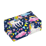 Unicorn Night Festival Pattern Print Rectangle Tissue Box Cover