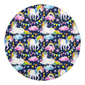 Unicorn Night Festival Pattern Print Round Blanket