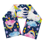 Unicorn Night Festival Pattern Print Scarf