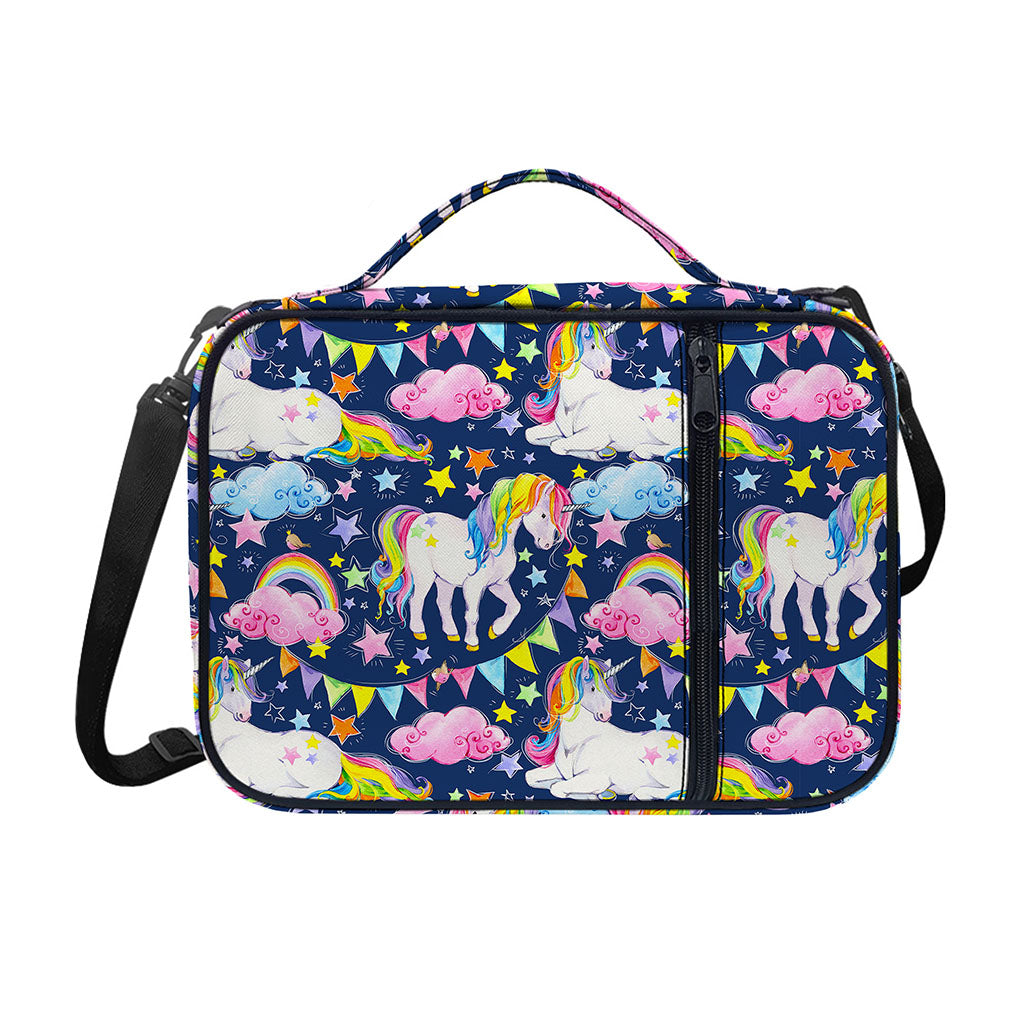 Unicorn Night Festival Pattern Print Shoulder Strap Bible Bag