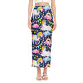 Unicorn Night Festival Pattern Print Side Slit Maxi Skirt