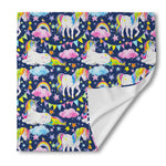 Unicorn Night Festival Pattern Print Silk Bandana