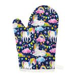 Unicorn Night Festival Pattern Print Single Oven Mitt