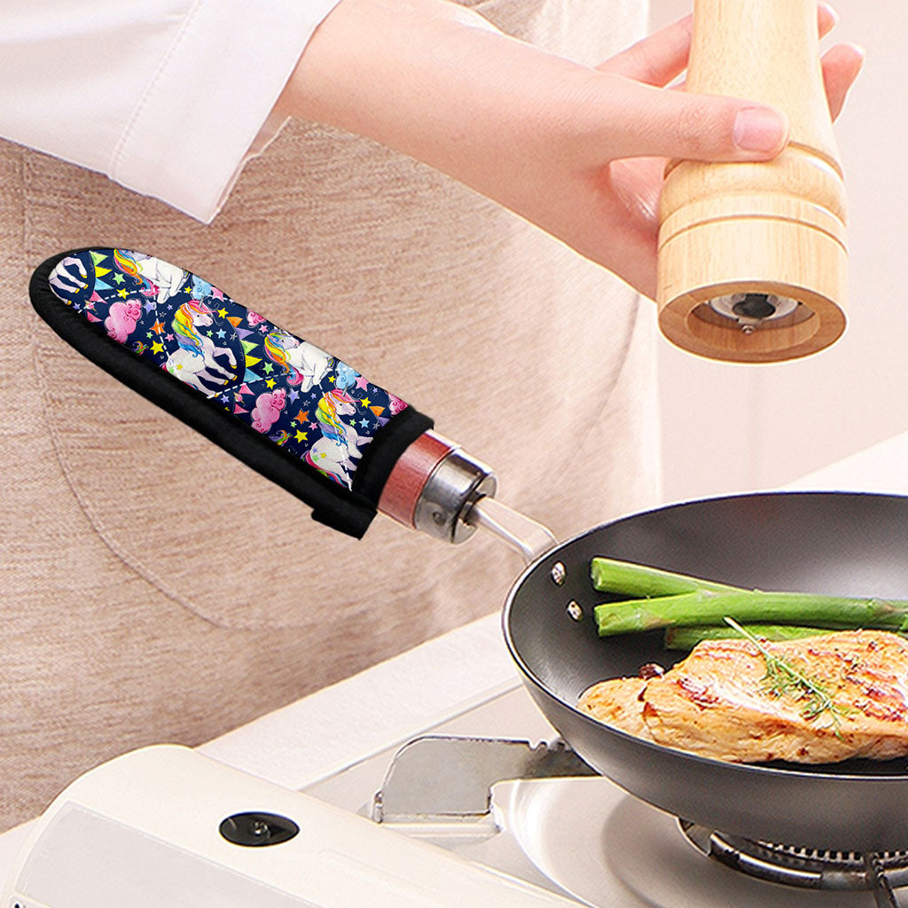 Unicorn Night Festival Pattern Print Skillet Handle Cover