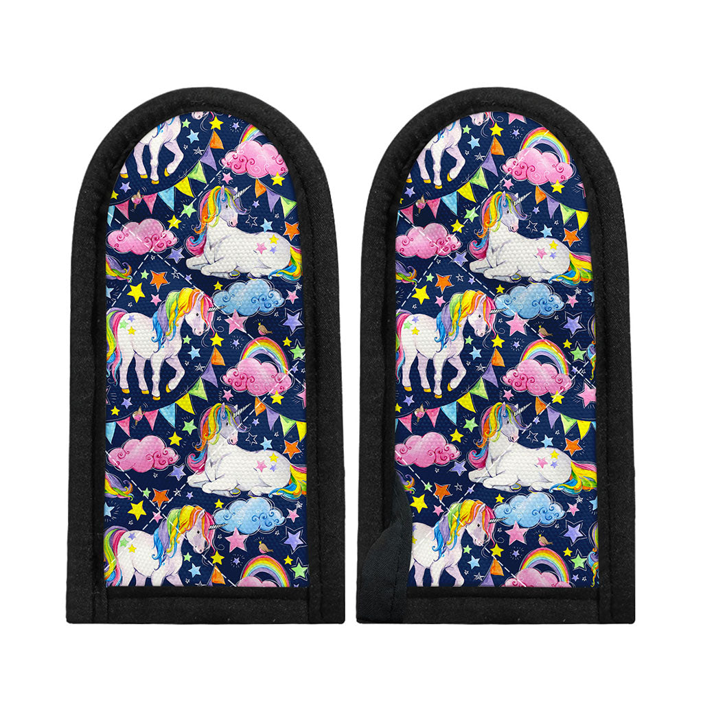 Unicorn Night Festival Pattern Print Skillet Handle Cover