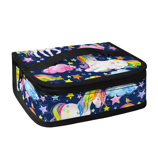 Unicorn Night Festival Pattern Print Small Lunch Bag