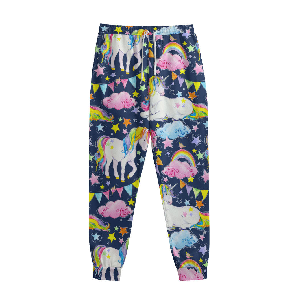 Unicorn Night Festival Pattern Print Sweatpants