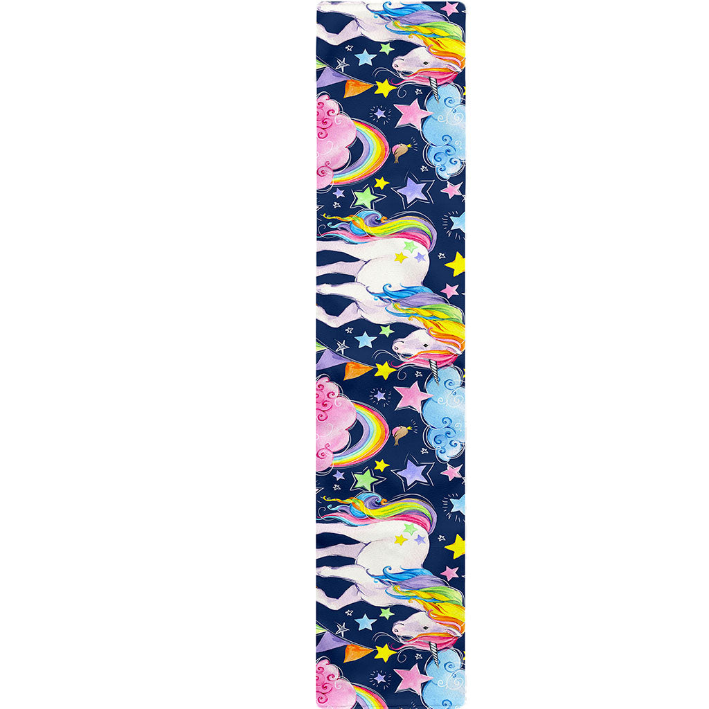 Unicorn Night Festival Pattern Print Table Runner