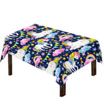 Unicorn Night Festival Pattern Print Tablecloth