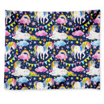 Unicorn Night Festival Pattern Print Tapestry